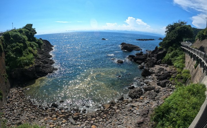 旅人岬の入り江