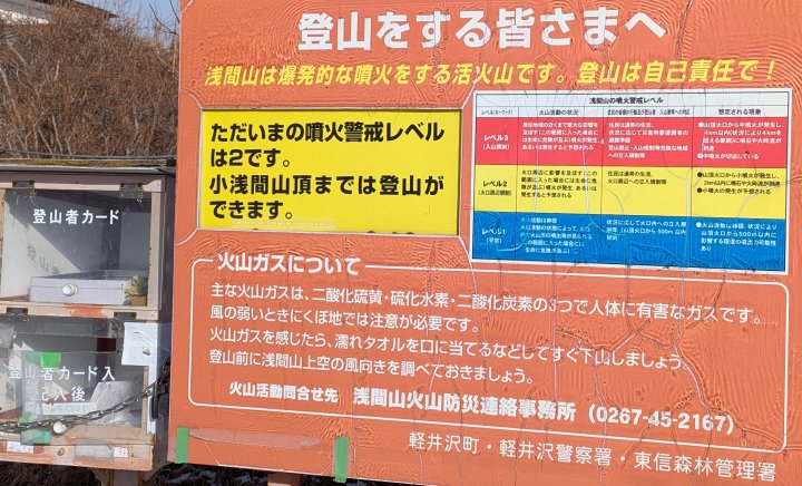 ① 登山道入口の案内